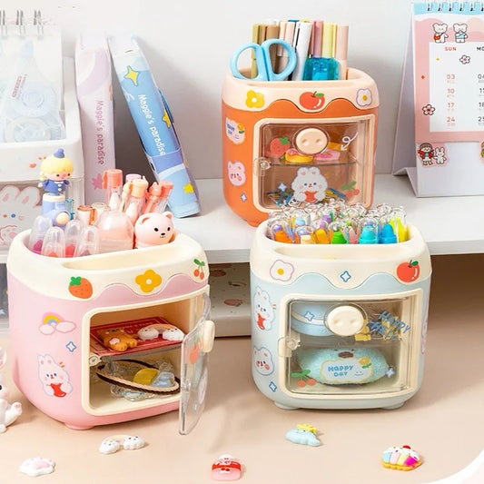 Creative Multi-grid Piggy Pen Holder Cute Girly Heart Student Peaceful Pleasures Health and Wellness