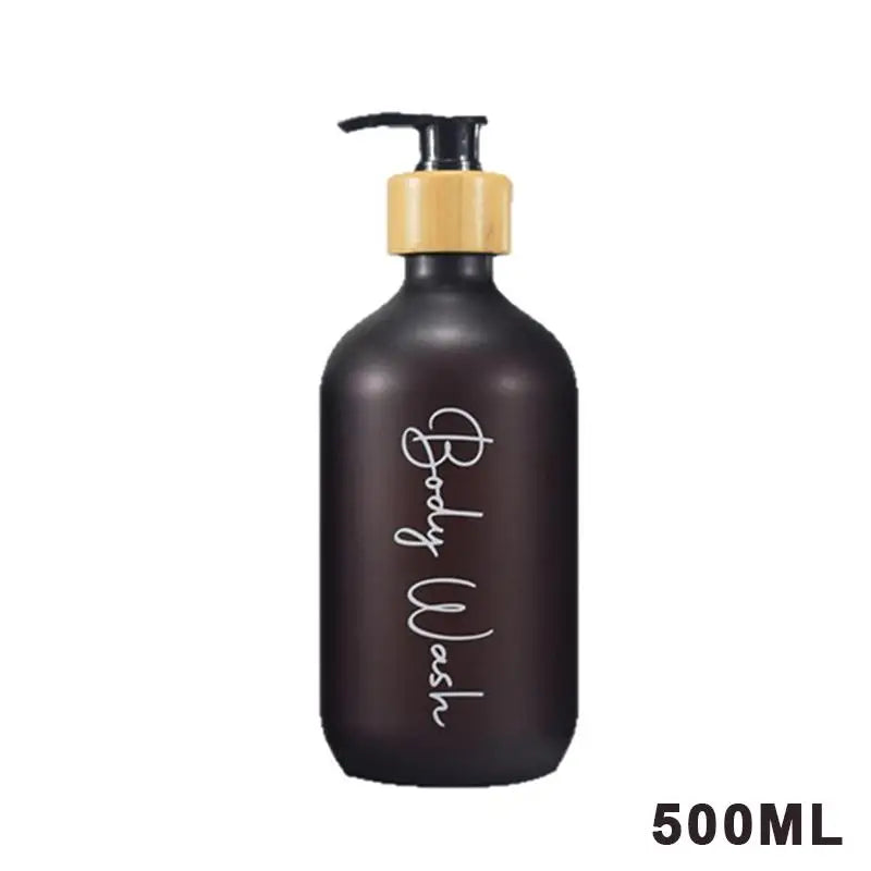Frosted Refillable Soap Dispenser Set – Shampoo & Lotion Bottles