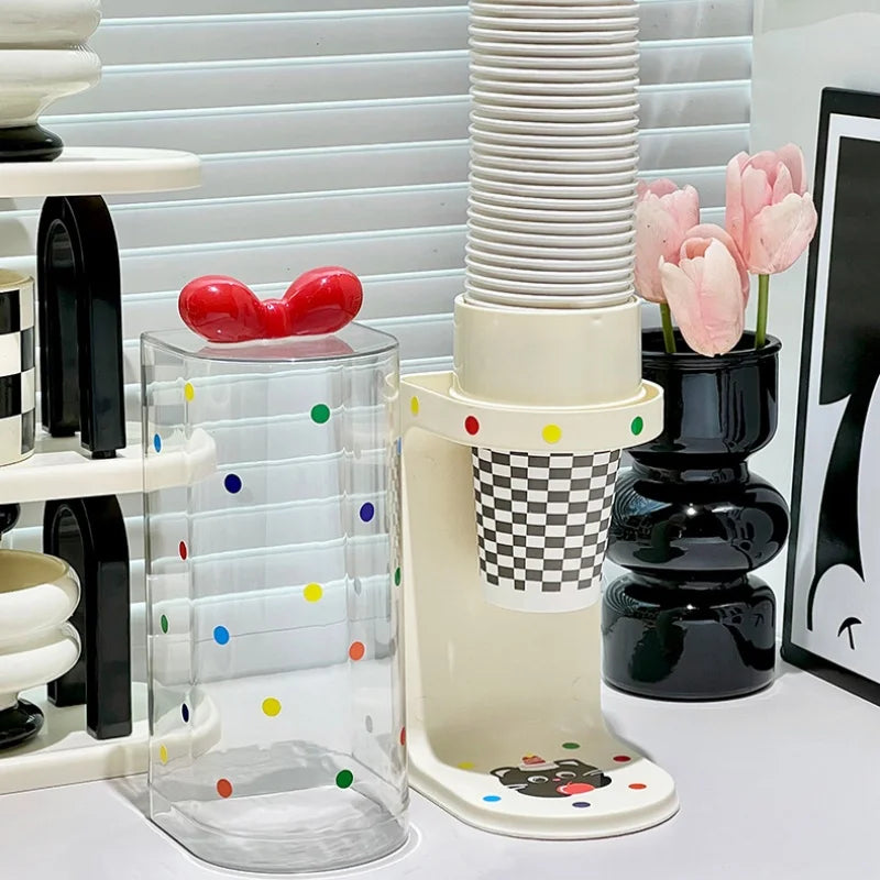 Pull-Type Paper Cup Dispenser | Flat Bottom Disposable Cups