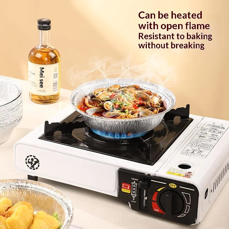 Hot 10Pcs Air Fryer Disposable Paper Microwave Tin Steamer Mats Aluminum Foil BBQ Food Tray Container Non-stick Baking Tools Peaceful Pleasures Health and Wellness