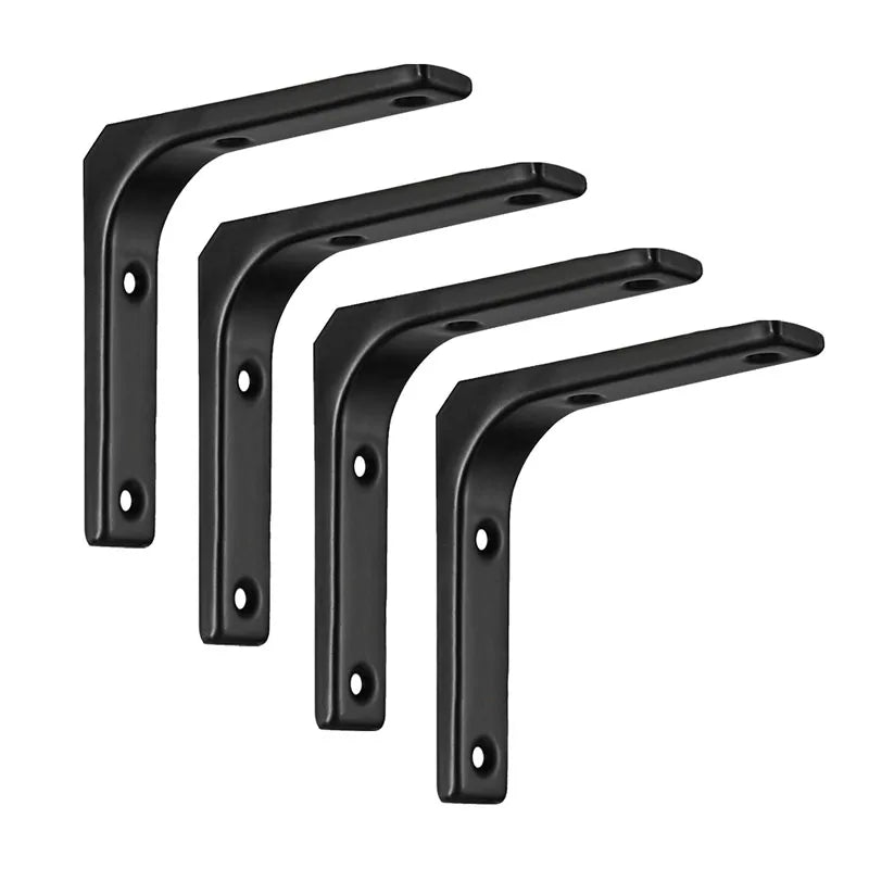 Heavy-Duty Floating Shelf Brackets | Black & White Steel