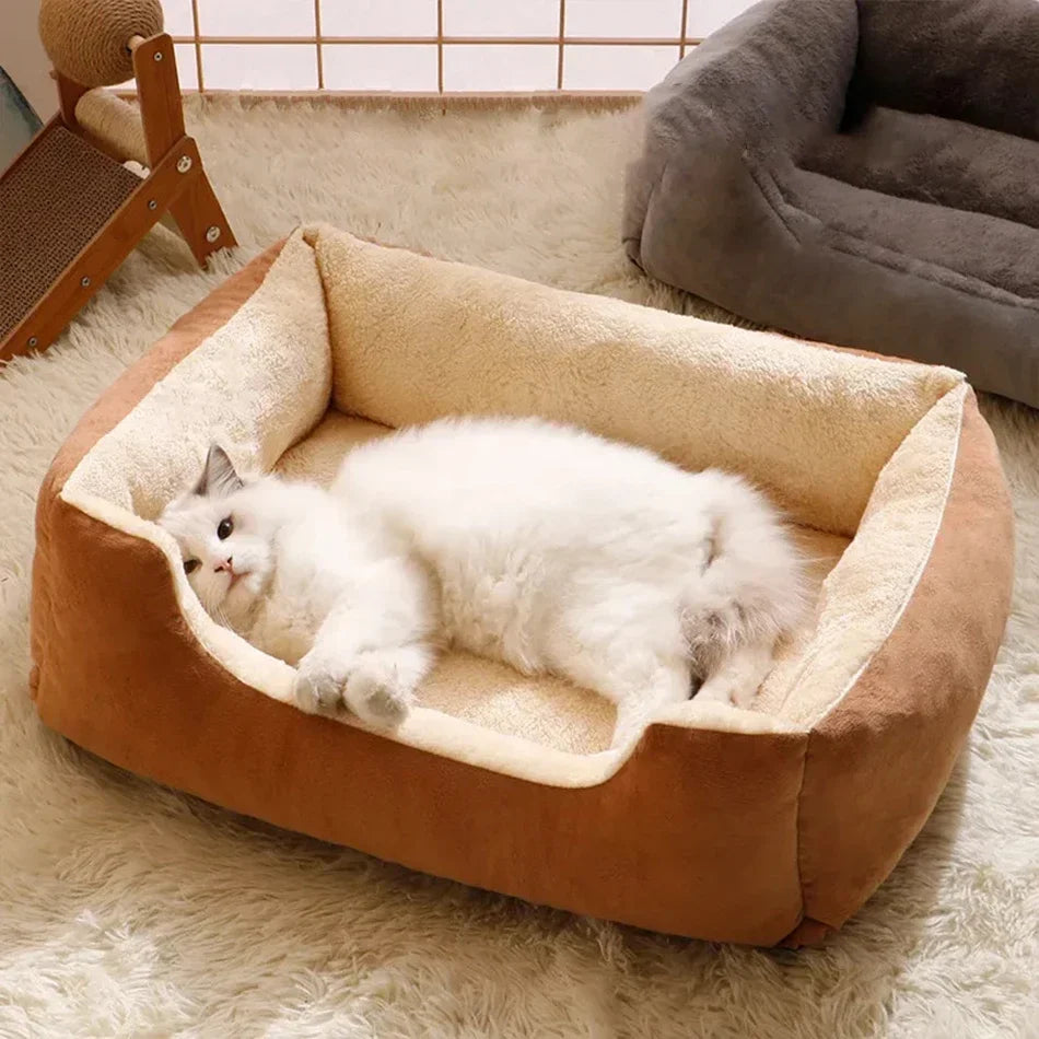 Waterproof Plush Pet Bed – Warm Mat for Dogs & Cats S/M/L