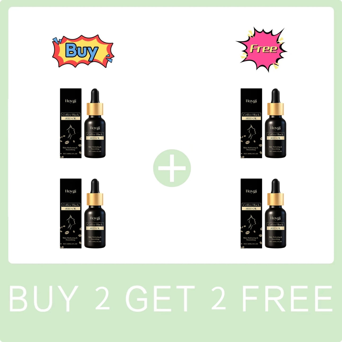 Coffee Black Seed Oil for Face Repair Anti Dryness Nourishing Moisturizing Skin Lifting Firming Improve Sagging Hydrating Care Peaceful Pleasures Health and Wellness Buy 2 Get 2 Free