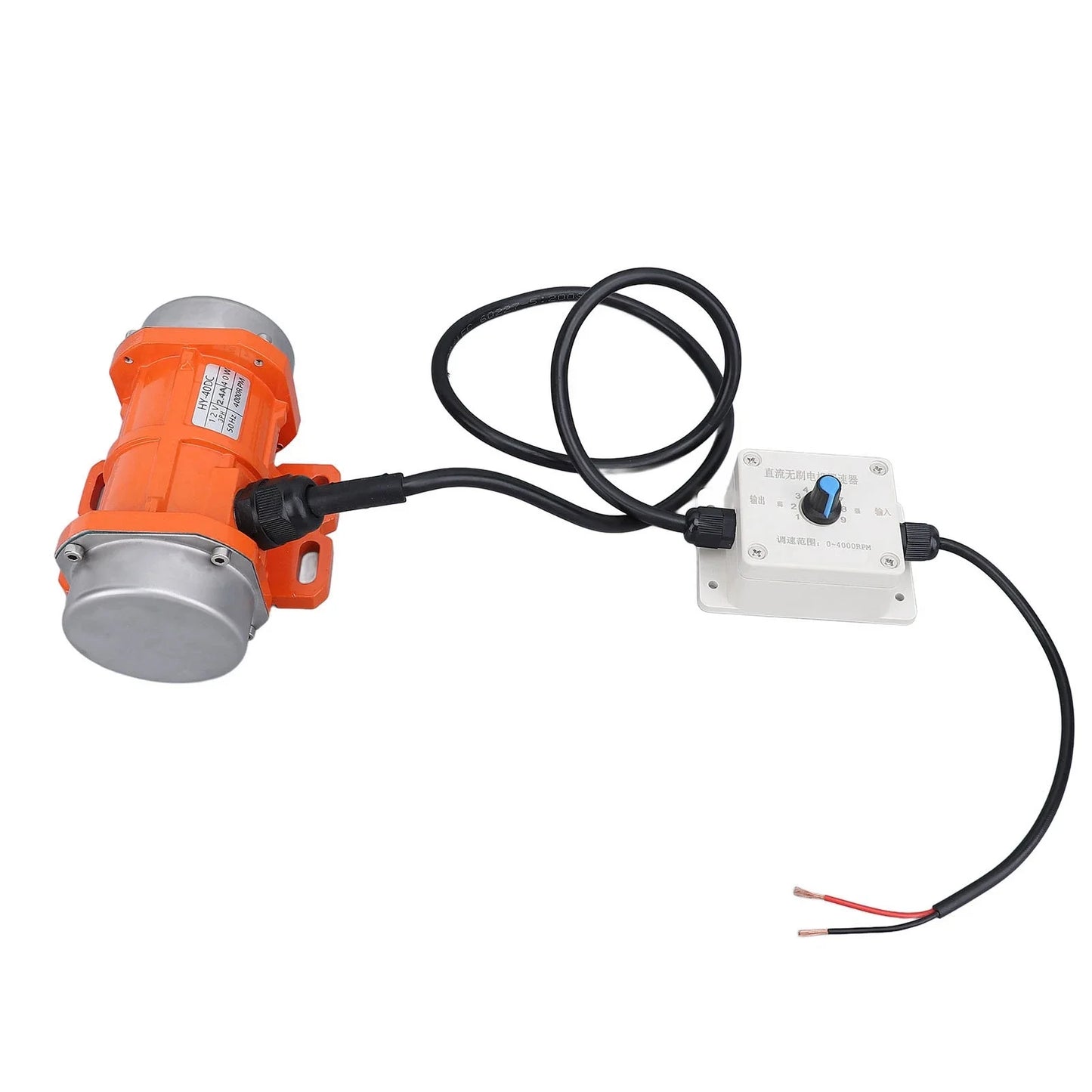 DC 12V Concrete Vibrator Motor 4000RPM Brushless Aluminum Alloy IP65