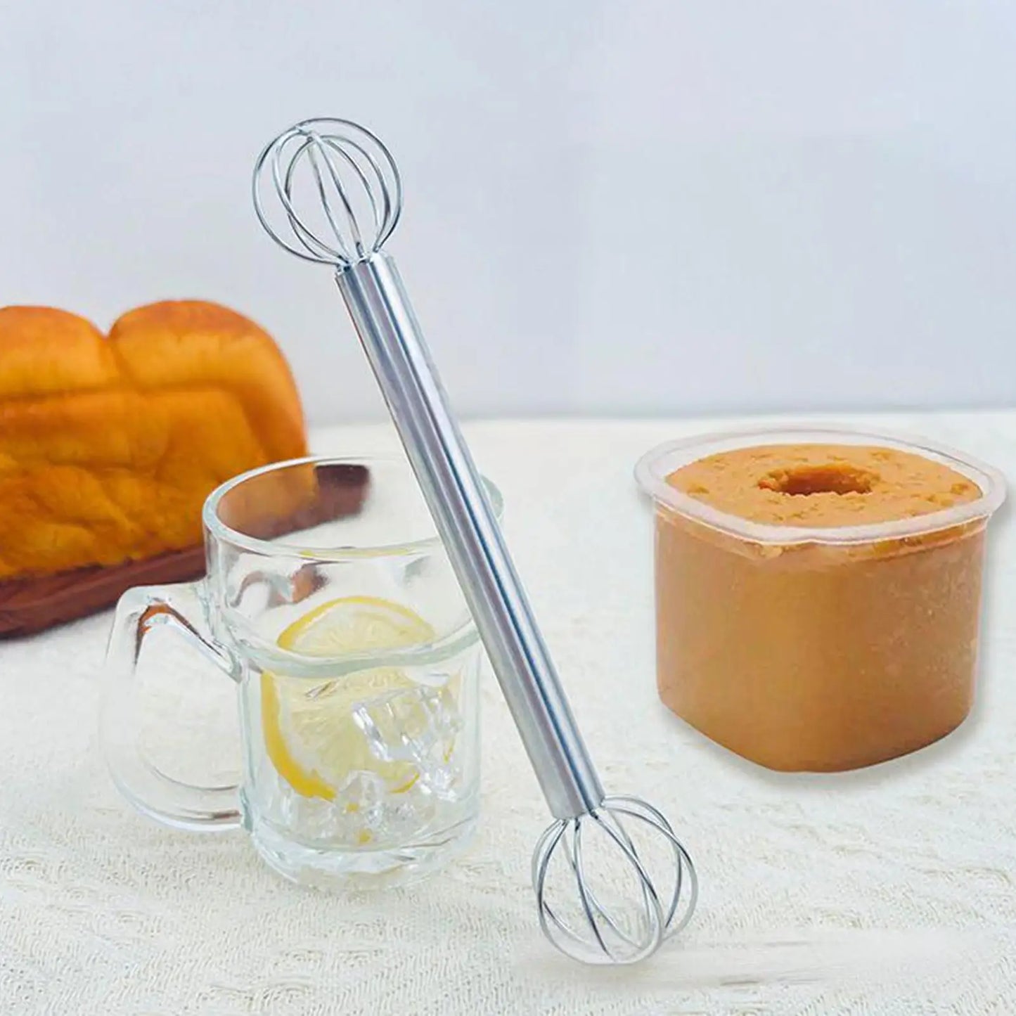 Double-Headed Stainless Steel Miso Muddler & Manual Whisk