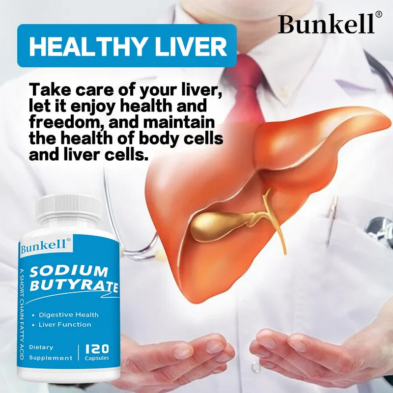 Sodium Butyrate Gut Health Supplement – 120 Vegan Capsules