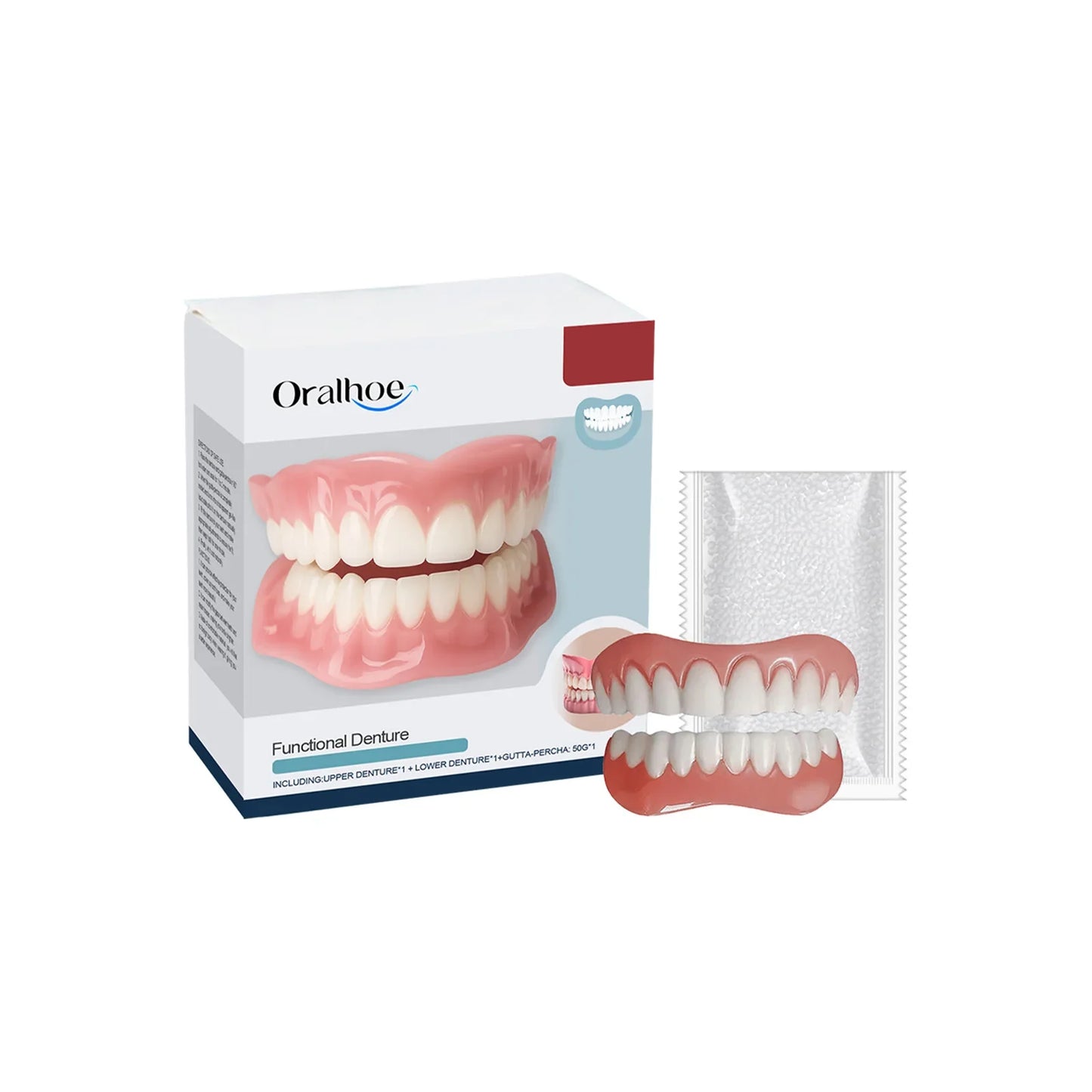 Snap-On Smile Veneers – Temporary Silicone Denture Cover