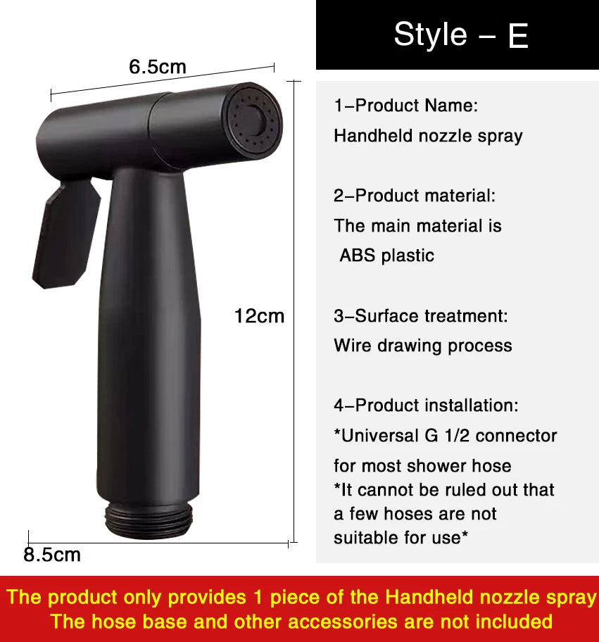Handheld Bidet Sprayer | Self-Cleaning, G1/2 Universal Fit