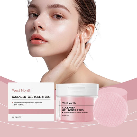 WEST MONTH Collagen Cleansing Pads – Brightening & Moisturizing 60pc Collagen Cleansing Pads Oasis Select