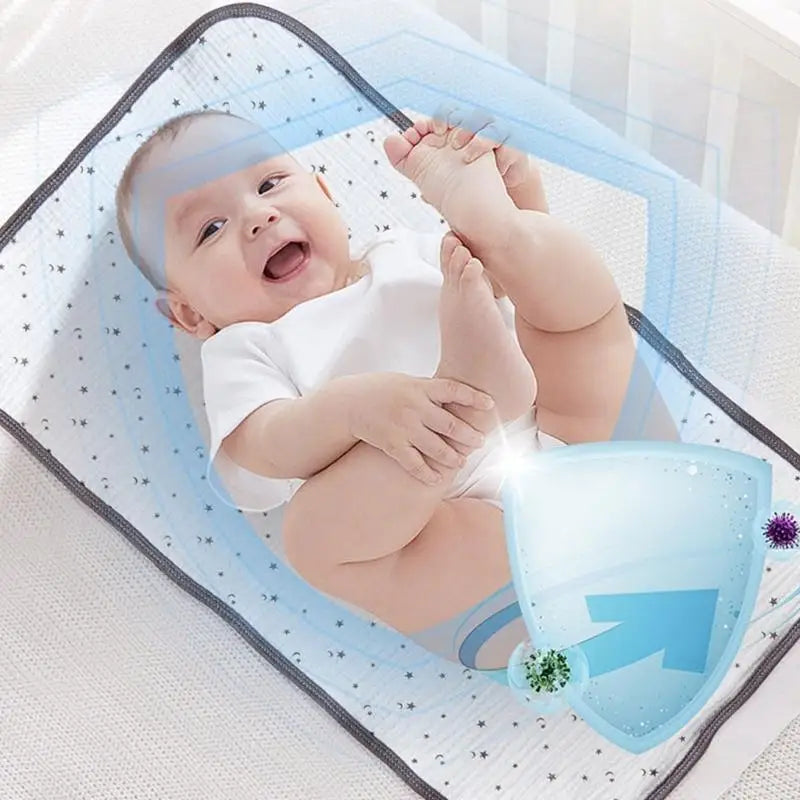 Baby Cotton Changing Pad | Splashproof Travel Diaper Change Mat