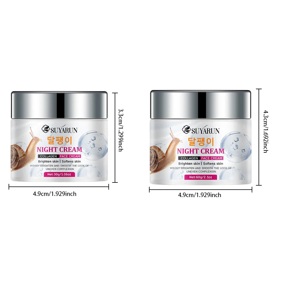 SUYARUN Snail Cream with Collagen – Brightening & Anti-Aging