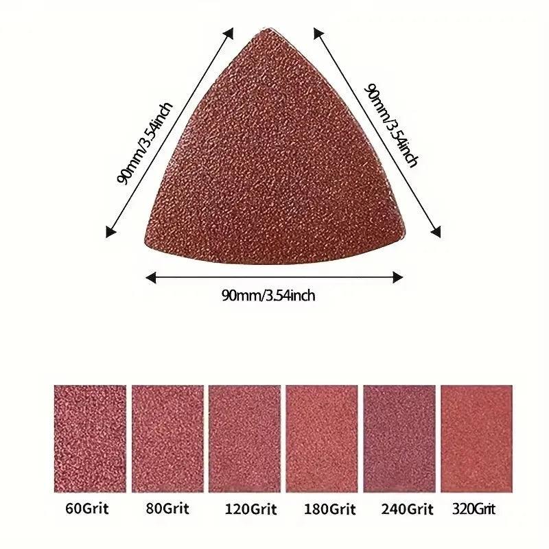 30 Sanded Paper Triangular Hook Loop Sandpaper Bonding Oscillation