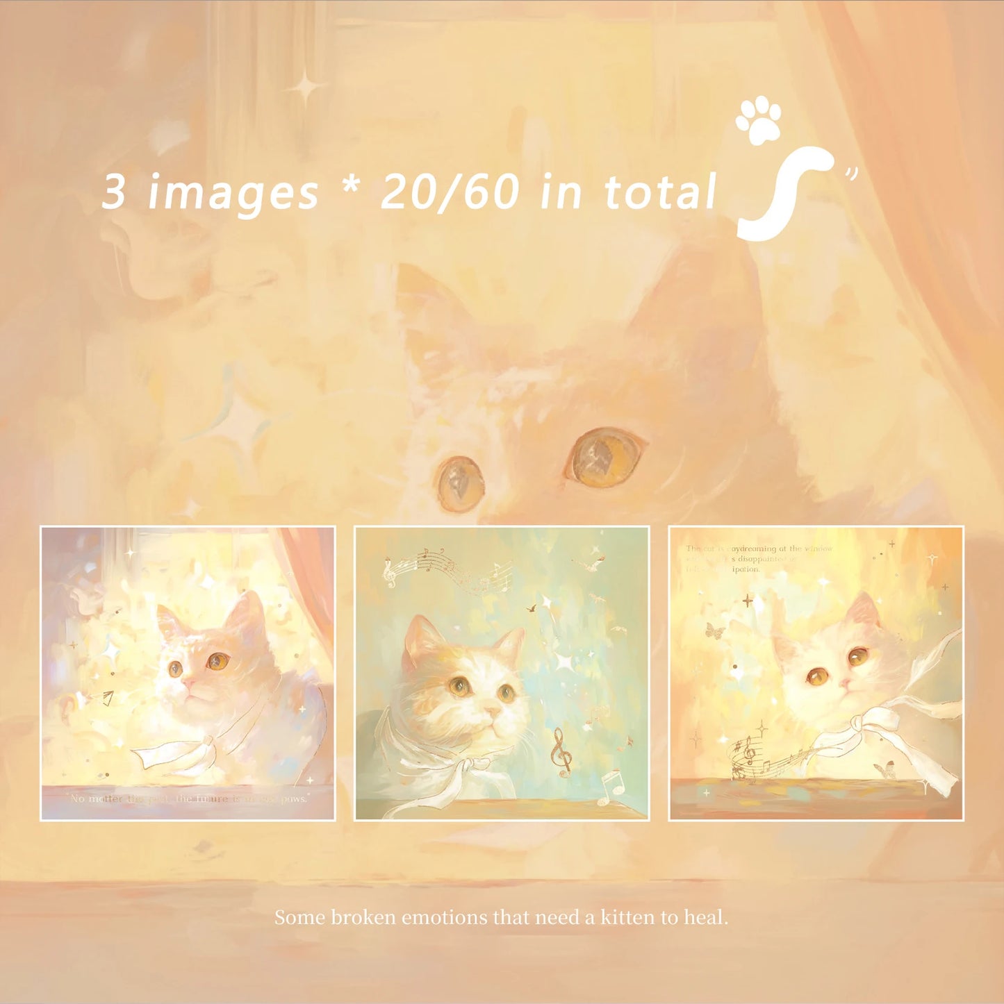 60 Sheet 3 15-inch Korean Cat Themed Student Memo Pad