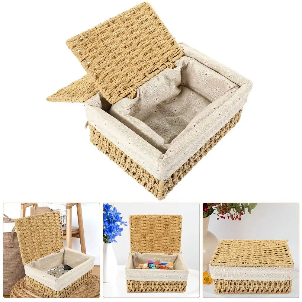 Rustic Hand-Woven Wicker Storage Basket | Bohemian Hamper S/M/L