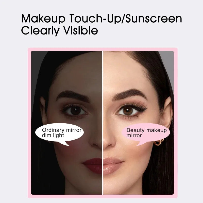 UV Mirror Sunscreen Testing Camera with Light Magnification Travel Makeup 3.5in Pocket Size L Pocket Mirror Sunscreen Mirror Peaceful Pleasures Health and Wellness