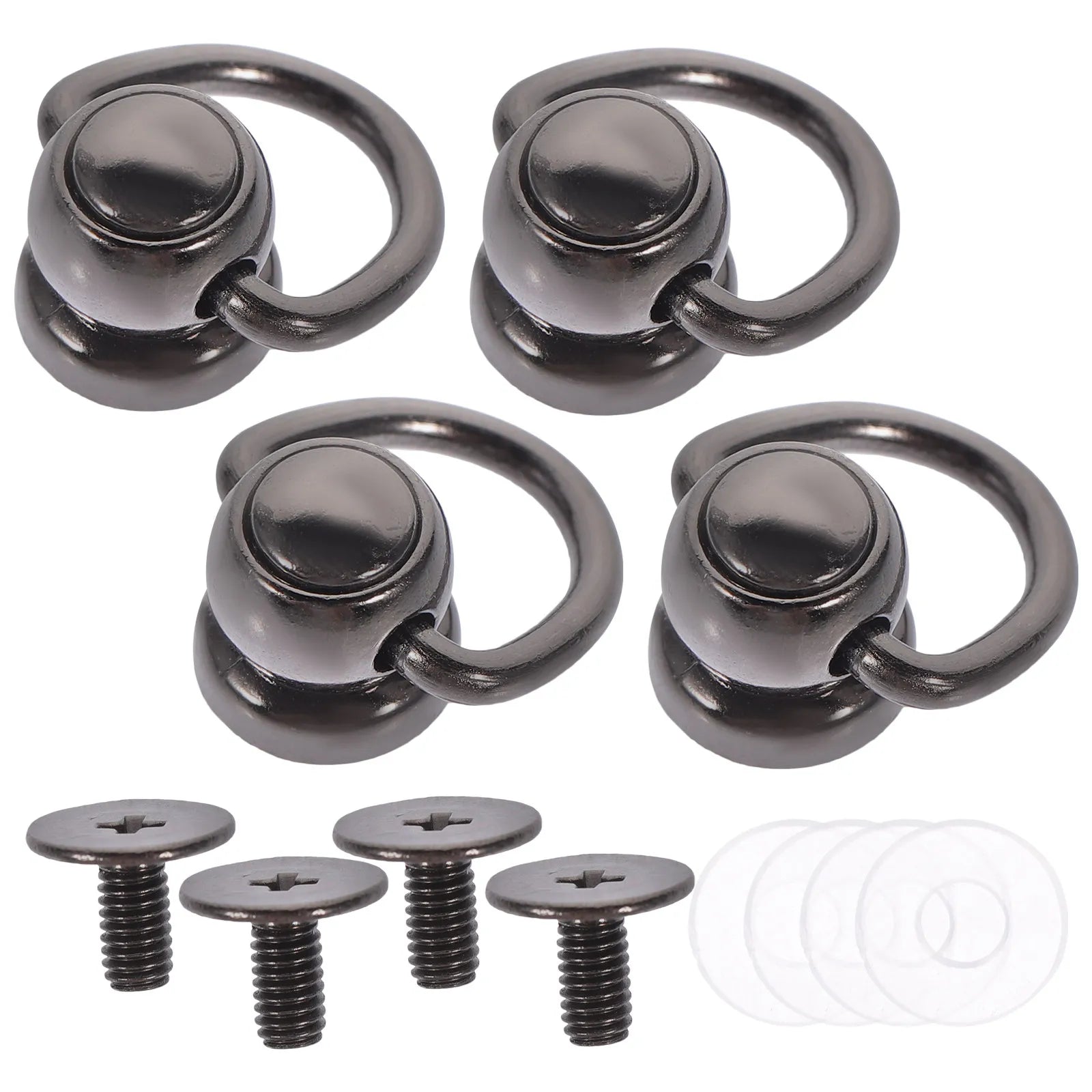 4Pcs Metal Rotatable D Rings Rivet Stud Multi-Function Rivet Studs Replacement for Bags Handbag Craft Peaceful Pleasures Health and Wellness
