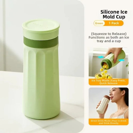 Reusable Silicone Ice Cup Squeeze & Freeze DIY Ice Maker Bottle Silicone Ice Cup Peaceful Pleasures Health and Wellness