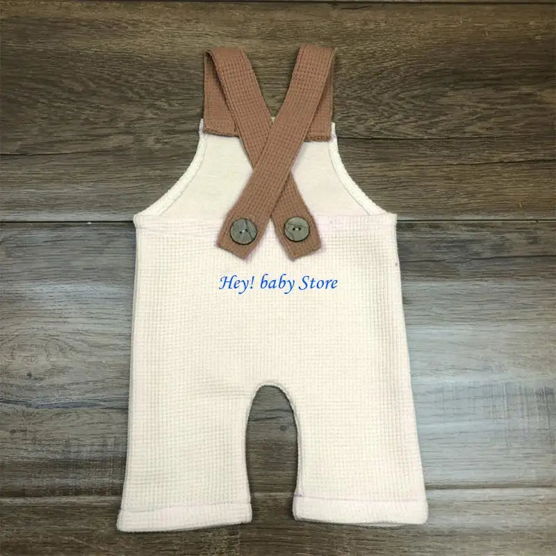 Newborn Duck-Billed Beanie & Suspender Pants Photo Set | 0–6M