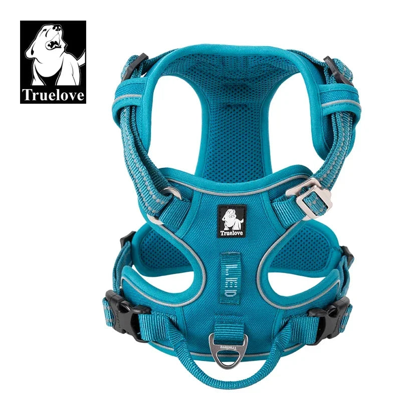 Truelove Pet Reflective Nylon Dog Harness No Pull Adjustable Medium Large Naughty Dog Vest Safety Vehicular Lead Walking Running Peaceful Pleasures Health and Wellness