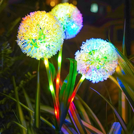 Solar 3-Head Onion Garden Light | Pathway & Patio Decor Solar Garden Light Peaceful Pleasures Health and Wellness colorful light 3 heads