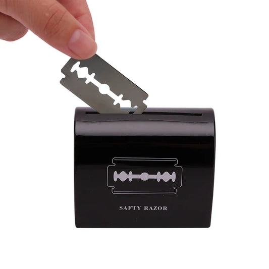 Mini Barber Blade Disposal Case Safe Storage Safe Guard Razor Blade Recycling Container Box Professional Recycling Blade Tools Peaceful Pleasures Health and Wellness