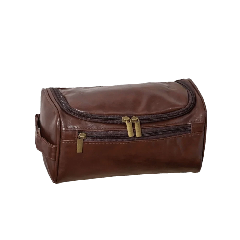 PU Leather Travel Cosmetic Bag – Waterproof Makeup Organizer