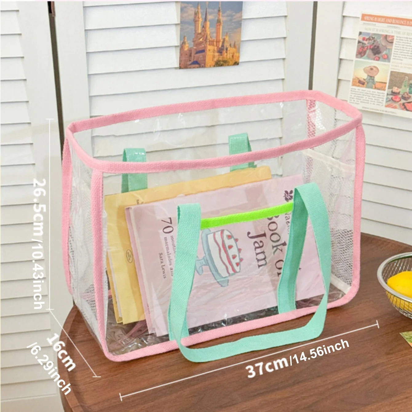 Transparent PVC Beach Bag – Waterproof Large Tote for Women
