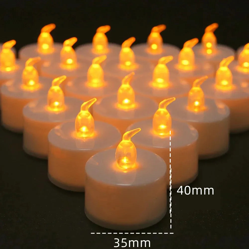 Flameless Tea Light Candles Battery Operated Votive LED Tealights with Paper Lampshade for Festival Party Wedding Holiday Peaceful Pleasures Health and Wellness 24PC A flicker