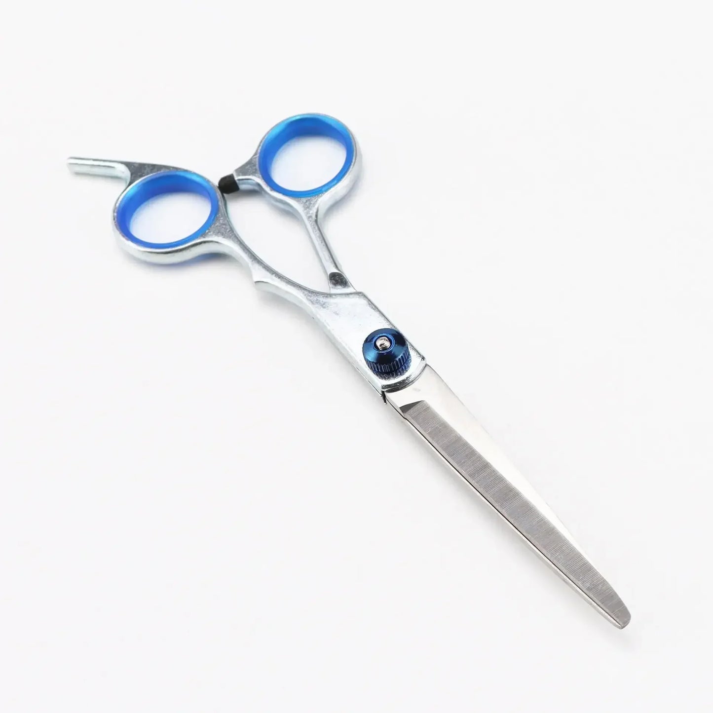 Professional 6 inch Hair Scissors Thinning Barber Cutting Hair Shears Scissor Tools Hairdressing Scissors Peaceful Pleasures Health and Wellness Blue flat scissors