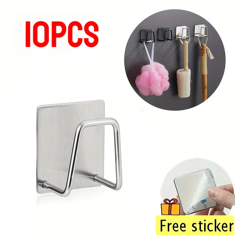 Stainless Steel Sink Sponge Holder | Adhesive Wall Organizer