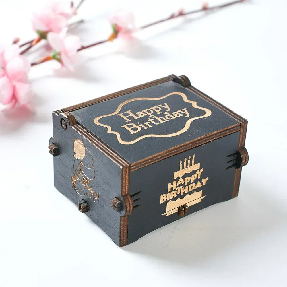 Classic 18-Note Wooden Music Box – "Happy Birthday" Gift