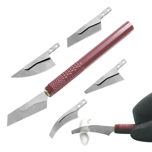 Model Craft Hand Saw Tool Kit with 4 Cutters Precision Hobby Saw for Handcrafted Woodworking Mini Hacksaw for DIY Modeling Peaceful Pleasures Health and Wellness 1 set