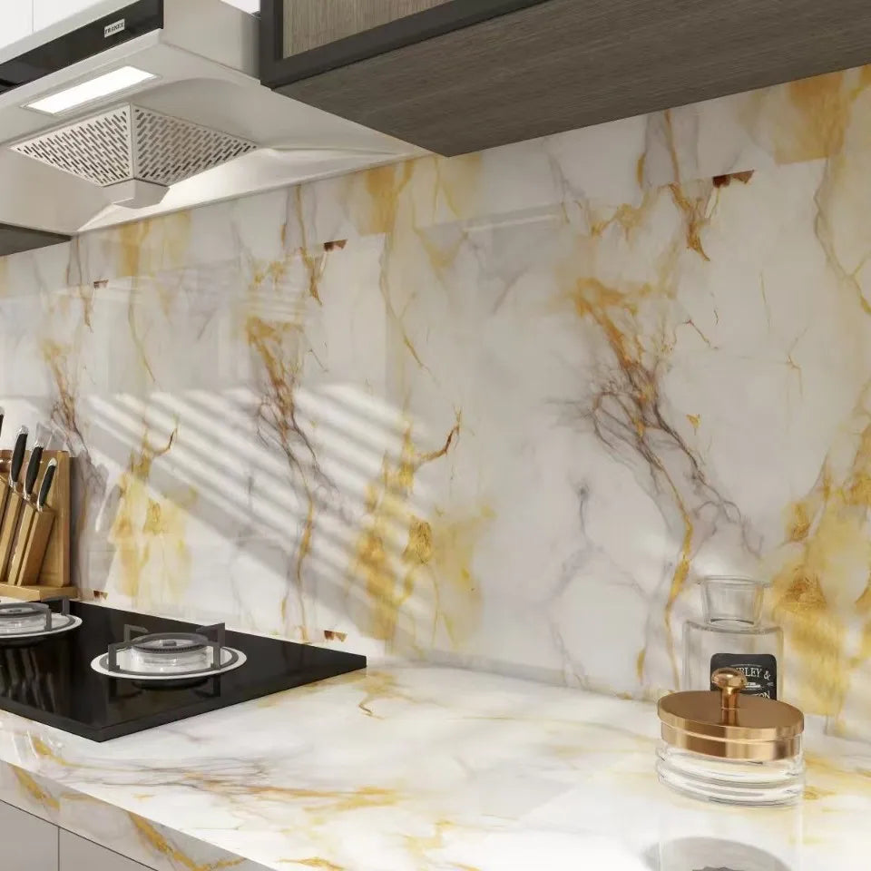 Patterned wallpaper gilt marble home decoration building materials background wall Gilt marble wallpaper Peaceful Pleasures Health and Wellness 088 40x600CM