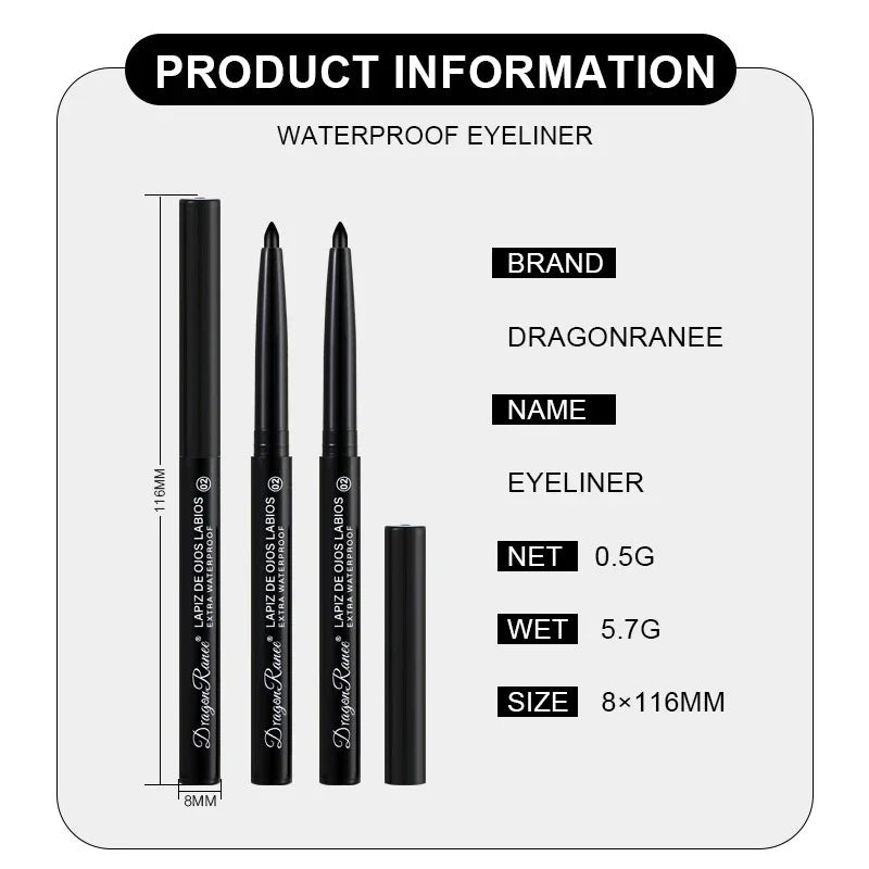 Waterproof Gel Eyeliner Pencil | High Pigment Matte Finish