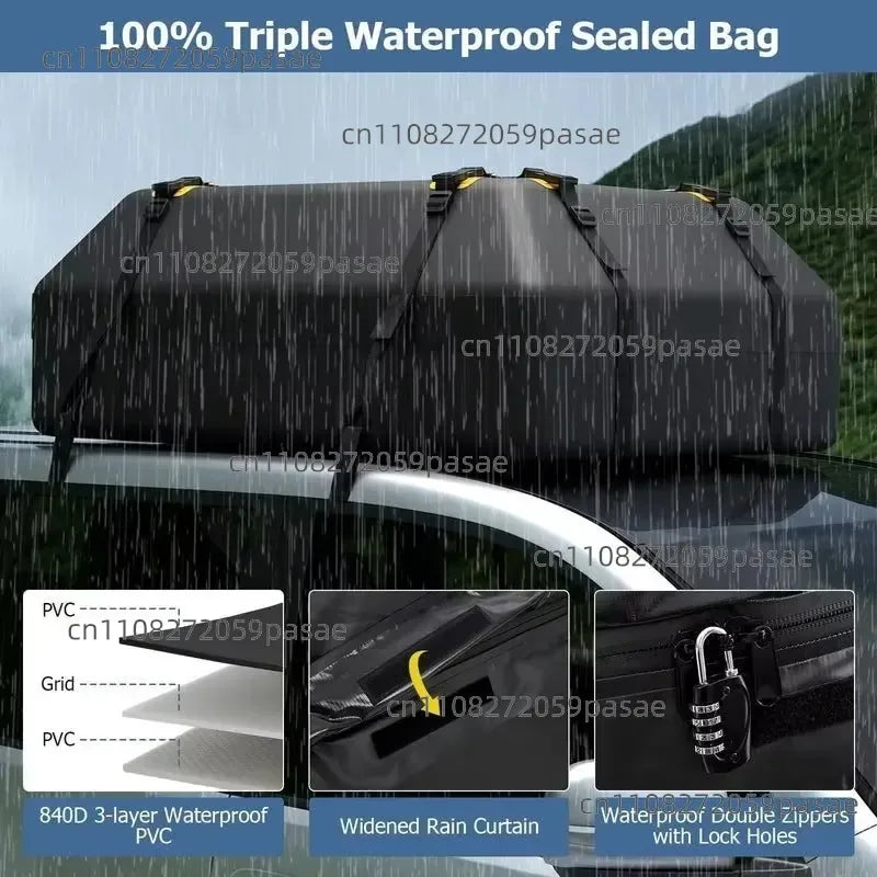 15 Cu.Ft Rooftop Cargo Box – Outdoor Travel Roof Storage