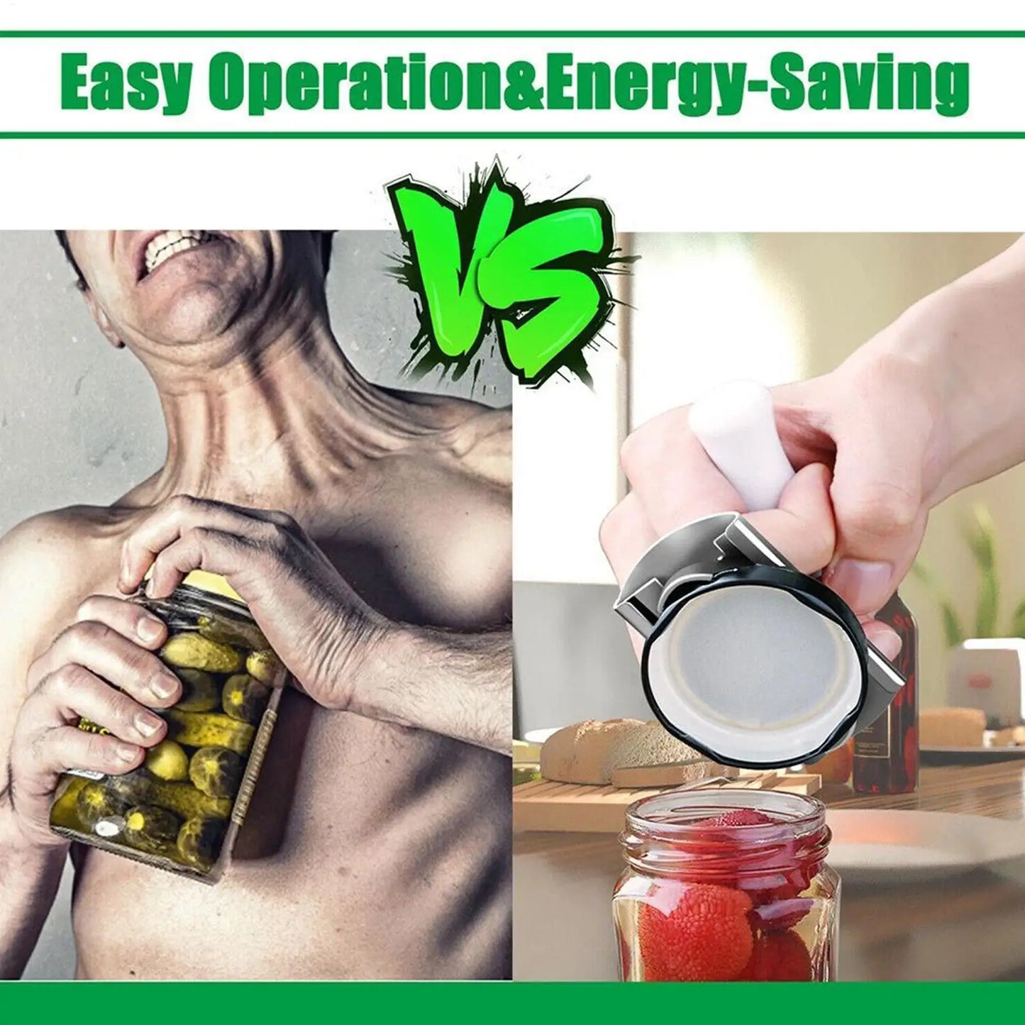 Stainless Steel Jar & Lid Opener – Manual Kitchen Grip Tool