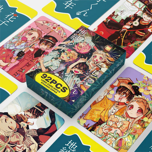 Toilet Bound Hanako Kun Photo Cards 60 Lomo 32 Cute Anime Stickers Peaceful Pleasures Health and Wellness 92PCS