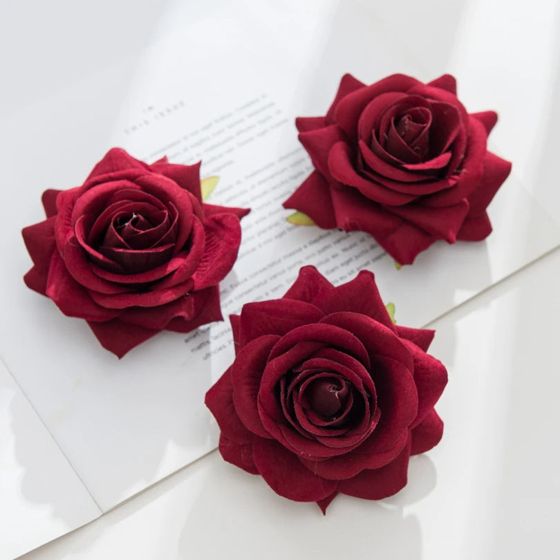 Silk Rose Artificial Flower Heads – Wedding, DIY & Home Decor
