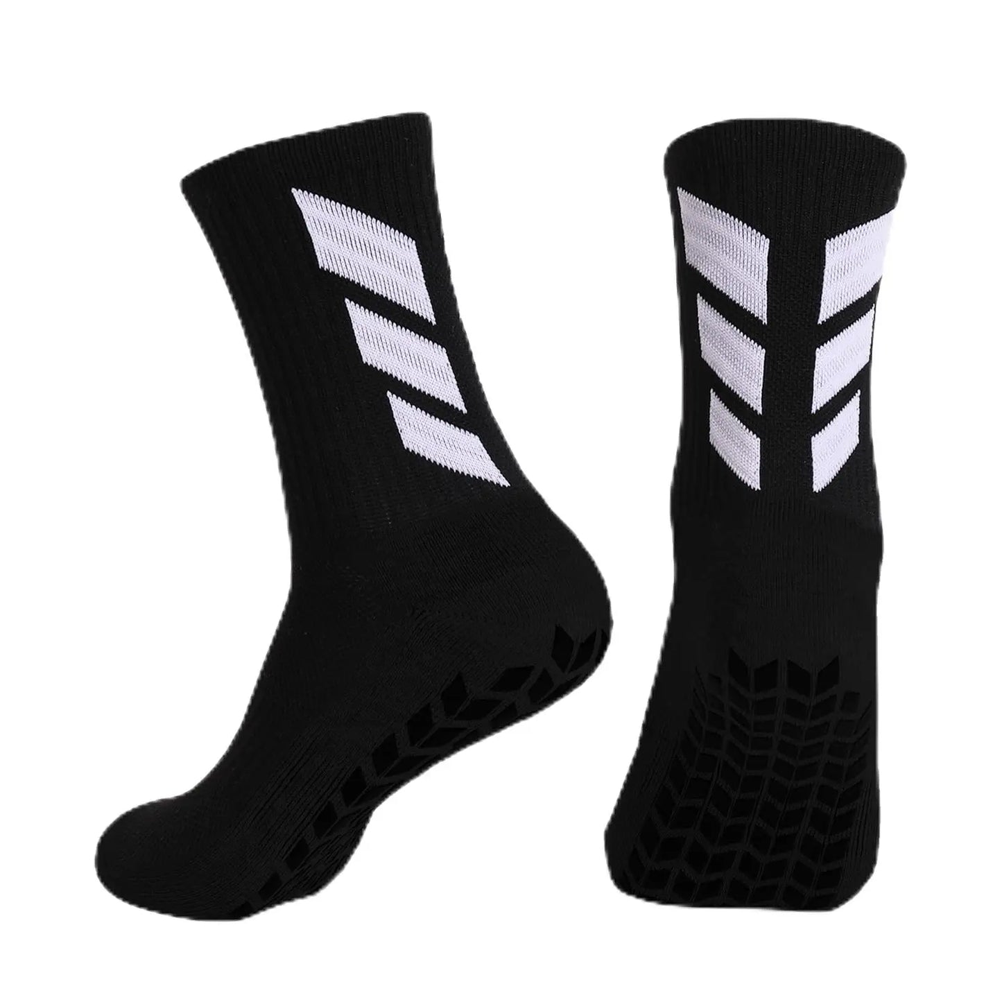 1 pair of socks football socks men's anti slip hospital yoga anti slip training sports socks Peaceful Pleasures Health and Wellness black