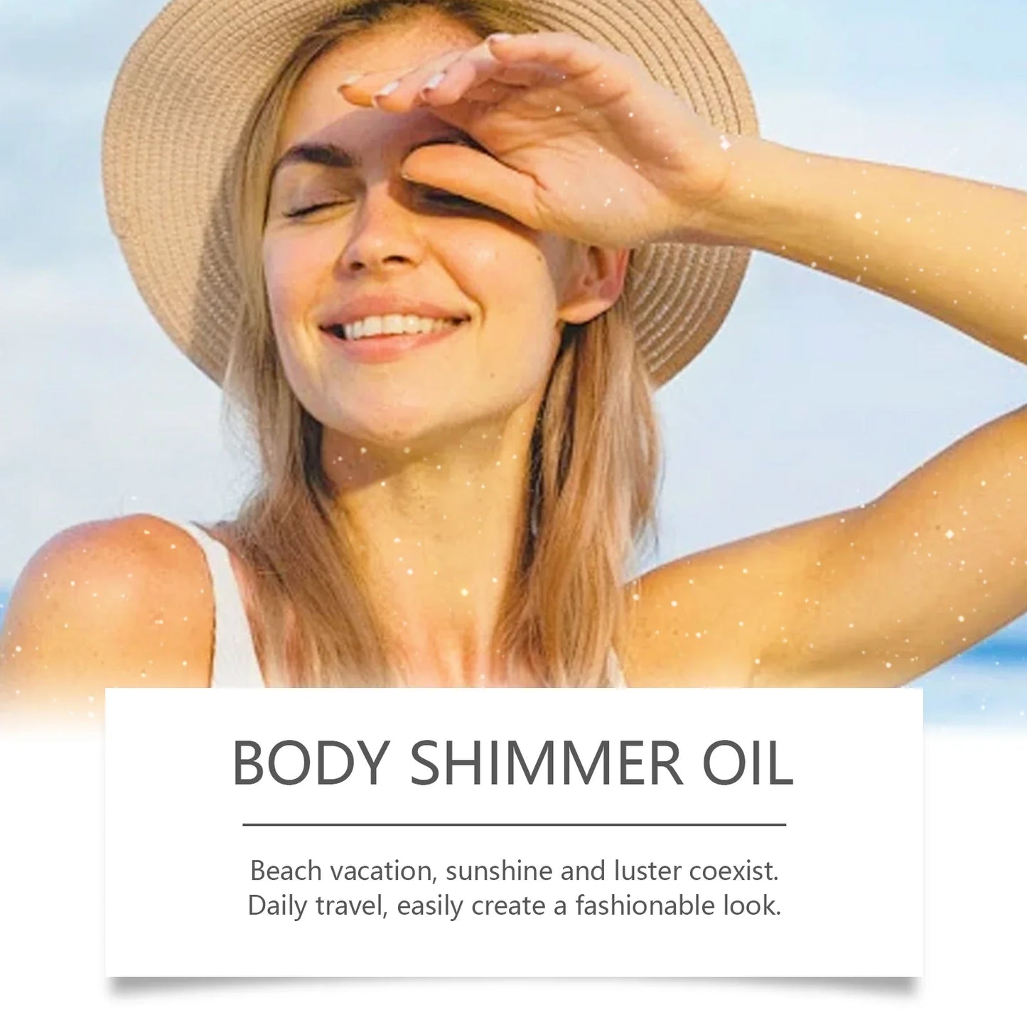 EELHOE Shimmer Body Oil – Glow Highlighter for Face & Body