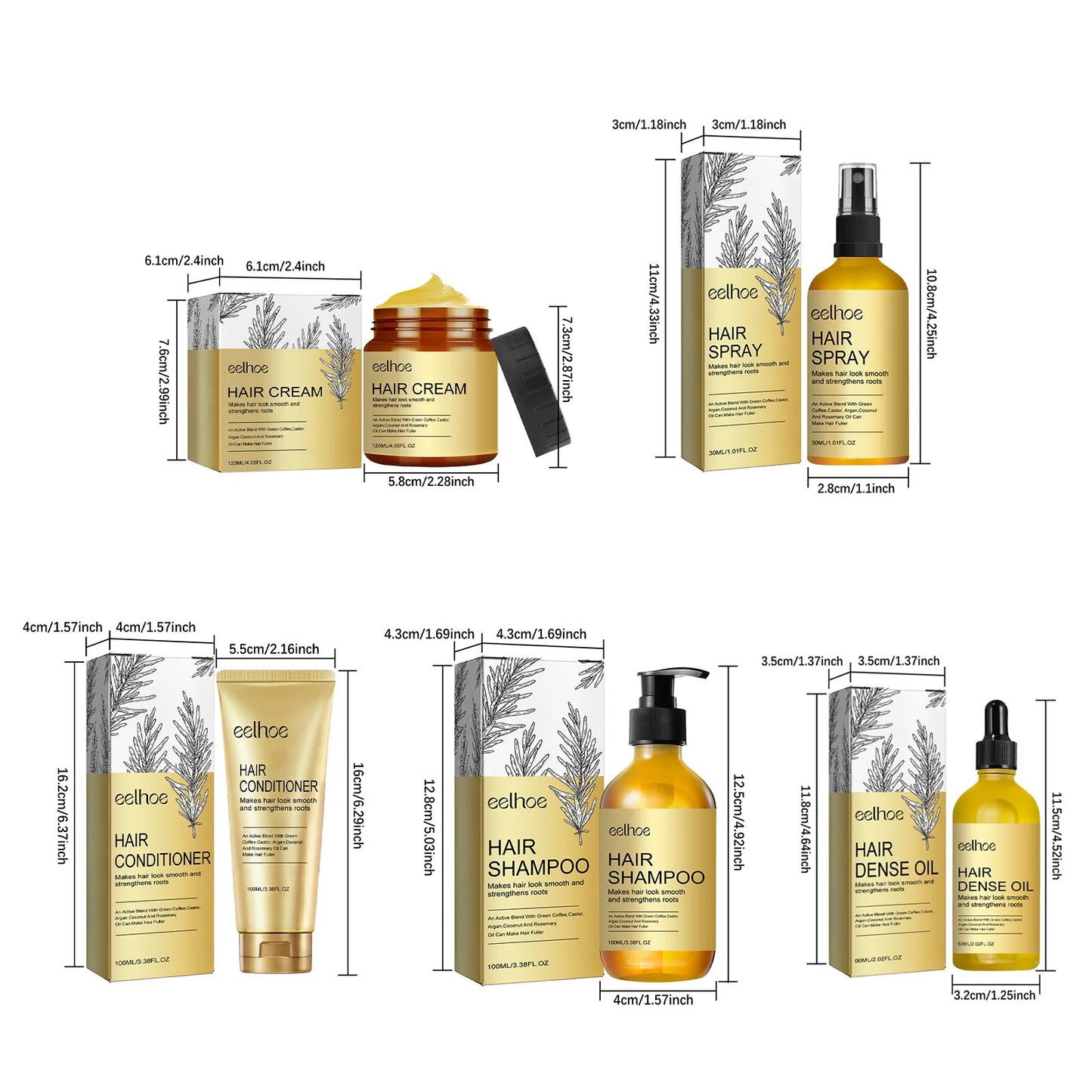 Eelhoe Rosemary Hair Care Series – Shampoo, Conditioner & Oil