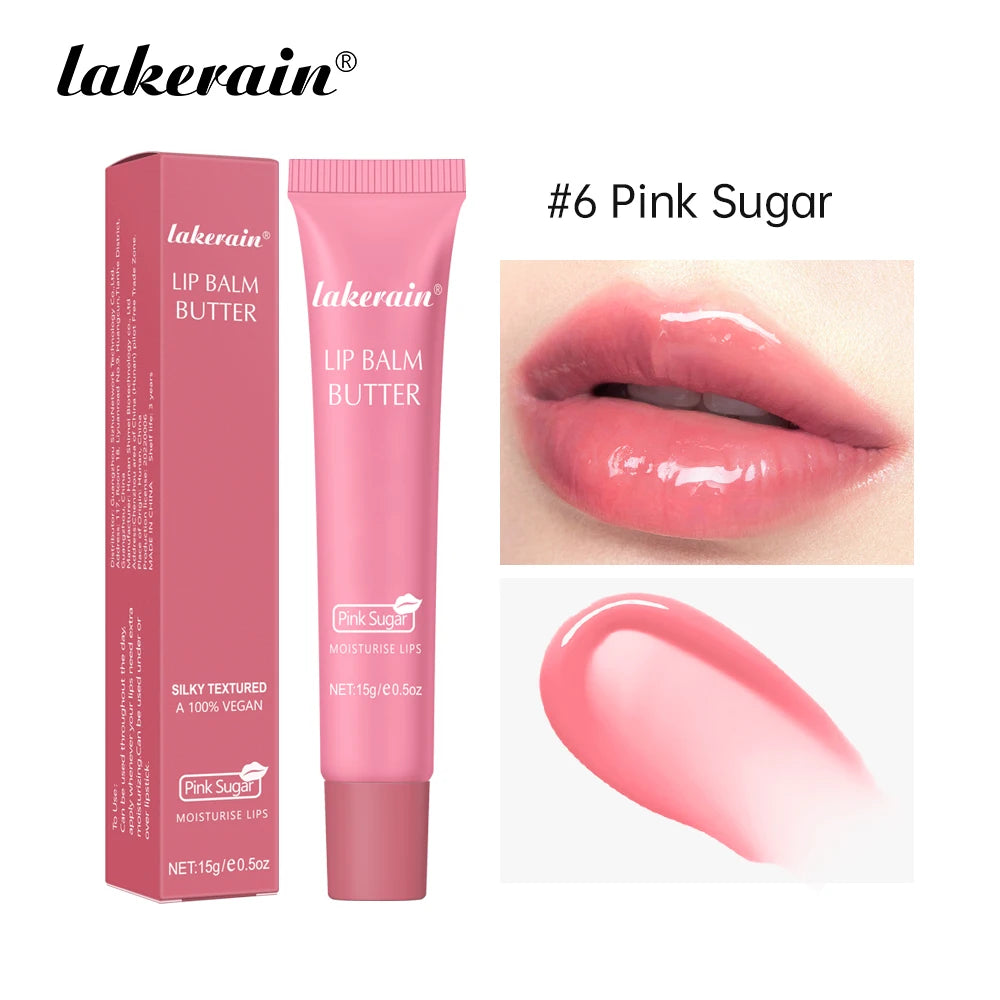 Lakerain Hose Butter Lip Balm Moisturizing Long Lasting Nourishment Daily Care Vanilla Flavour Lip Balm Smoothing Lip Makeup Peaceful Pleasures Health and Wellness Pink Sugar