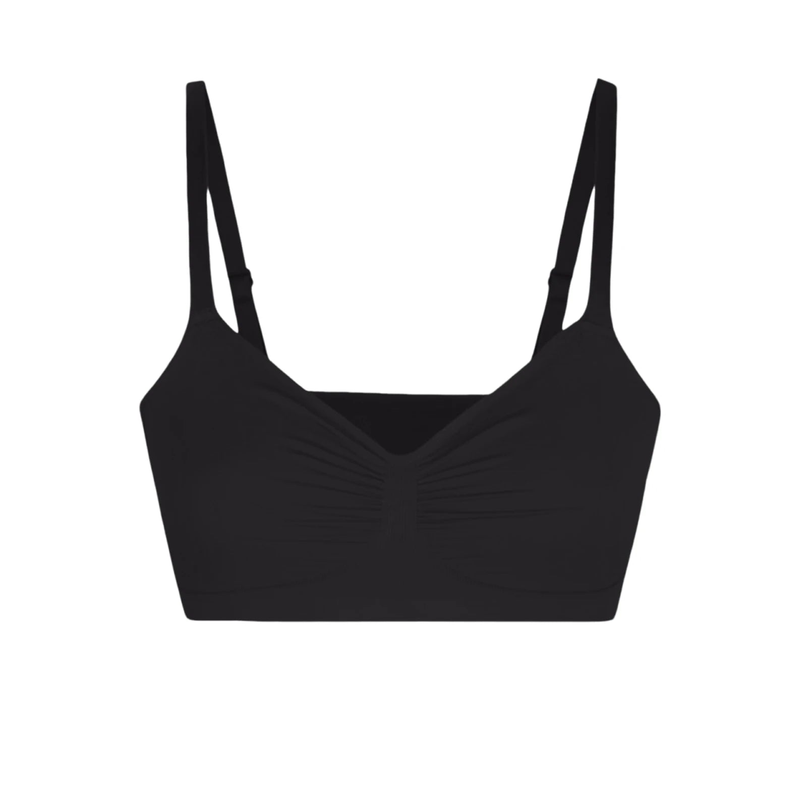 Adjustable Shoulder Straps Breasts Bra Seamless Bras Full Coverage Wireless Push Up Bra For Women Comfort Sculpting Bralettes Peaceful Pleasures Health and Wellness Black 32