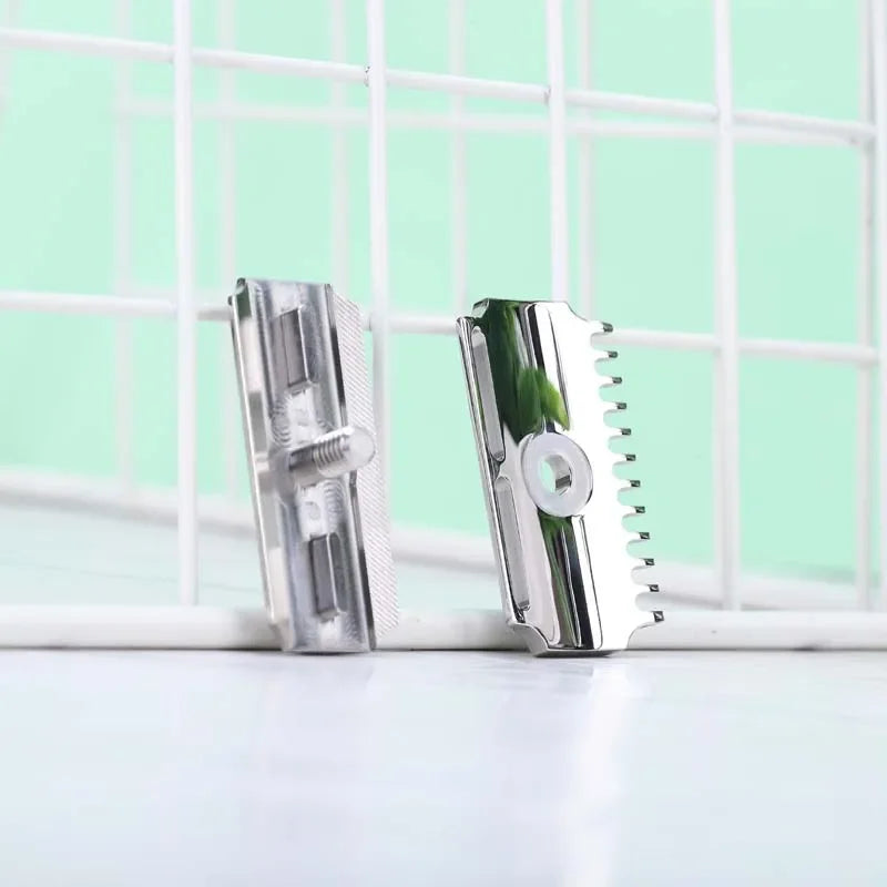 2026 YAQI Vostok 70DC Safety Razor Head 316 Stainless Steel Polished Dual Comb with 0.7mm Blade Gap for Smooth Shaving Peaceful Pleasures Health and Wellness