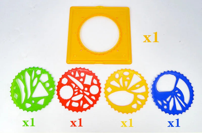 Classic Gear Wheel Spiral Circle Template Drawing Toys Children