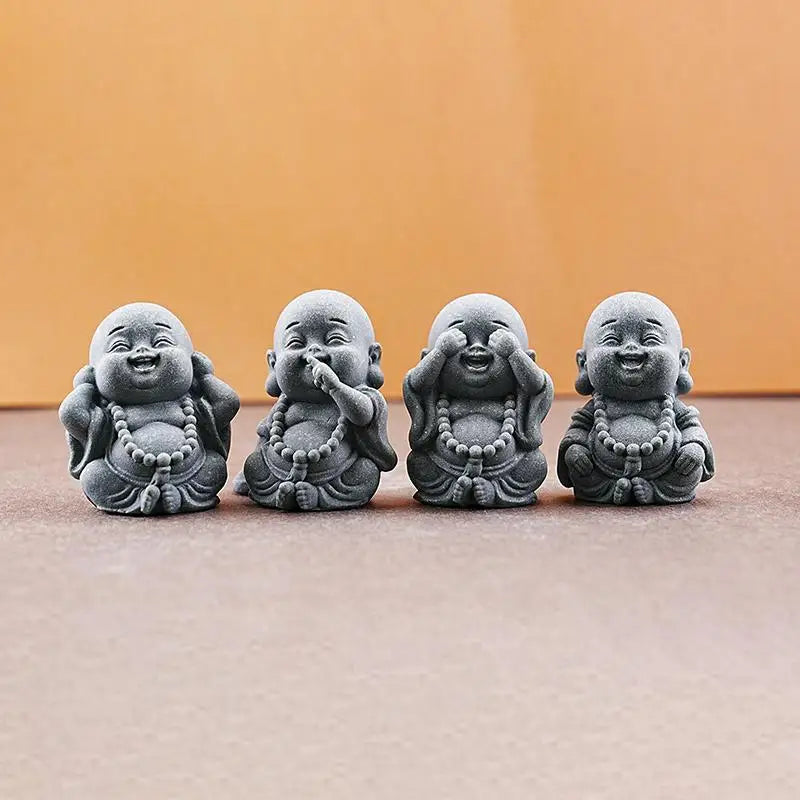 Zen Monk Statues | Resin Figurines for Meditation & Home Decor