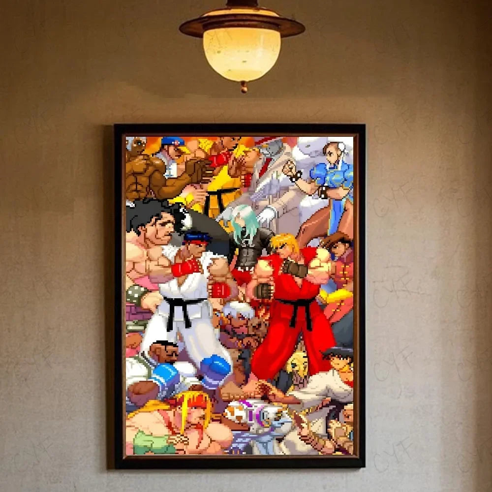 Street Fighter Canvas Wall Art Print | Gaming Poster Decor