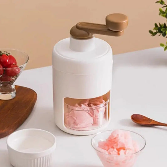 Manual Ice Shaver Machine for Home DIY Slushy Snow Cone Maker Portable Hand Crank Stainless Steel Blade Kitchen Peaceful Pleasures Health and Wellness