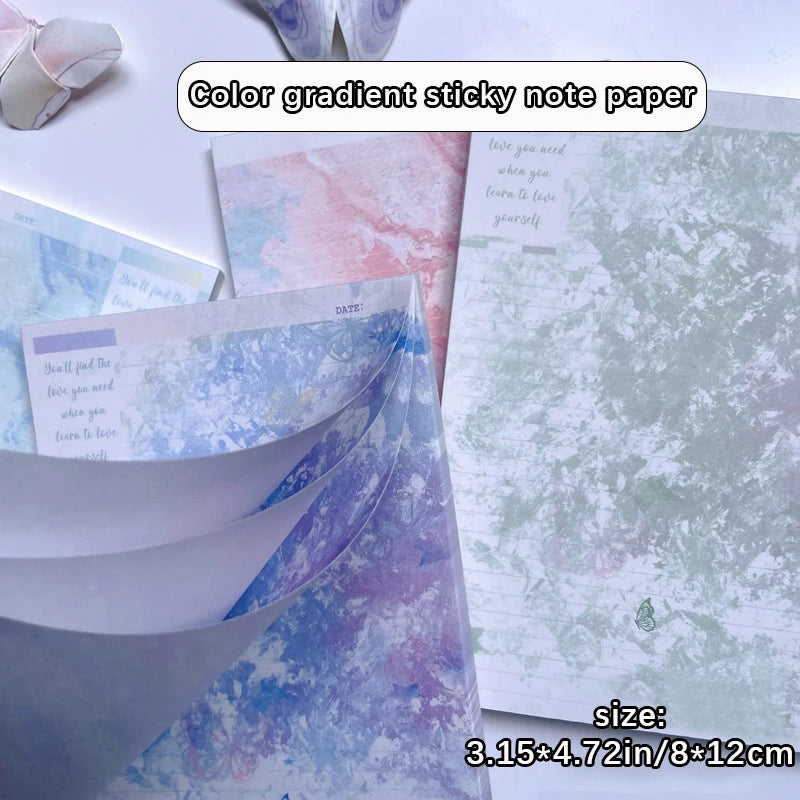 200 Sheets Colorful Mist Gradient A7 Notebook Student Message Memo