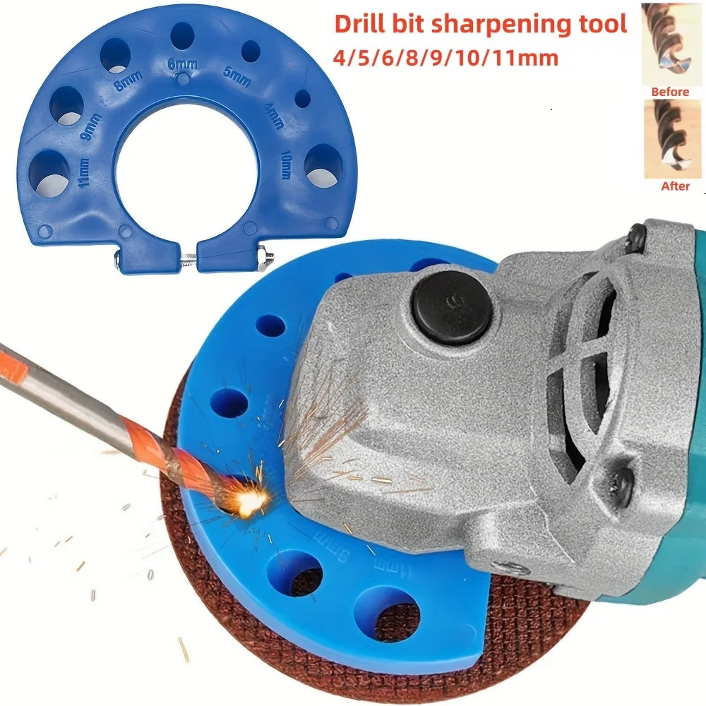 Drill Bit Sharpener Holder – Angle Grinder Grinding Attachment Peaceful Pleasures Health and Wellness